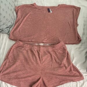 Light rose Adore Ribbed Lounge Set XL